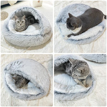 Winter Long Plush Round Bed