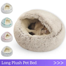 Winter Long Plush Round Bed