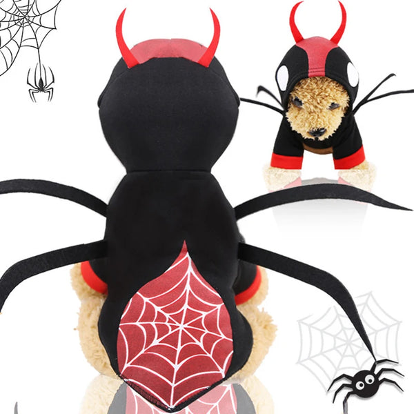 Pet Clothes for Small Mediun Dogs Halloween Dog Cat Costume Cute Spider Fancy Dress Up Halloween Pet Cat Costume Dog Accessories