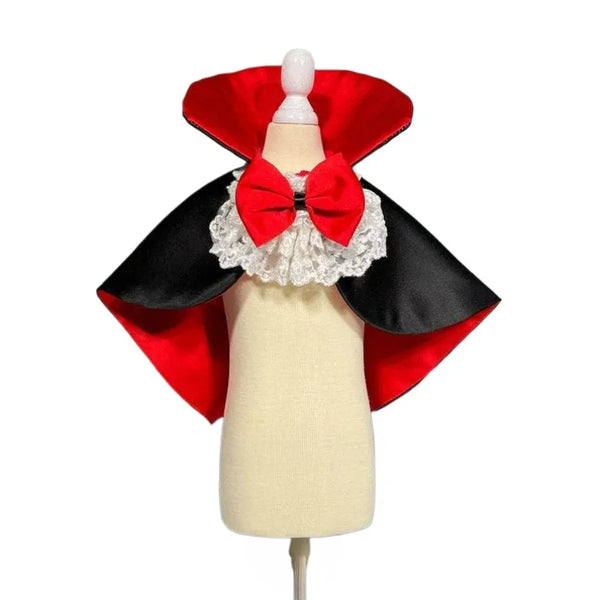 Pet Halloween Vampire Cape Cosplay Cat Cape Clothes Dog Cape