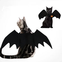 Halloween Small Pets Clothes Hat Bat Wings Funny Cat Dog Cosplay Costume Artificial Wing with Pumpkin Bells Halloween Supplies