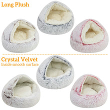 Winter Long Plush Round Bed