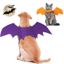 Halloween Small Pets Clothes Hat Bat Wings Funny Cat Dog Cosplay Costume Artificial Wing with Pumpkin Bells Halloween Supplies